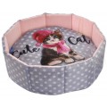 CAMA MASCOTA REDONDA "CUTE CAT" 