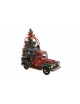 CAMIONETA ARBOL NAVIDAD ROJO Y VERDE 36X17X36