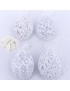 BOLA DE NAVIDAD CROCHET BLANCO 12 CM. 