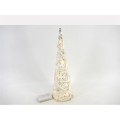 CONO BLANCO NAVIDAD 20 LED 80 CM. 