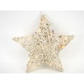 ESTRELLA 50 CM. NAVIDAD MIMBRE CON LUZ 15 LED