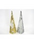 CONO ARBOL NAVIDAD 60 CM. LENTEJUELAS 15 LED