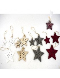 SET 3 ESTRELLAS NAVIDAD DECORDAS 7-10 Y 12 CM. 