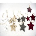 SET 3 ESTRELLAS NAVIDAD DECORDAS 7-10 Y 12 CM. 