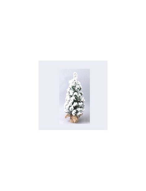 ARBOL NAVIDAD NEVADO CON MACETA TELA DE SACO