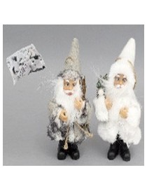 SANTA BLANCO DECORADO 13 CM. 1