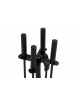 SET 4 ACCESORIOS CHIMENEA ACERO NEGRO 20X20X49,5