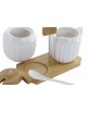 SET AZUCARERO LECHERA PORCELANA BAMBÚ