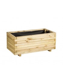 JARDINERA RECTANGULAR MADERA CON MALLA