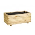 JARDINERA RECTANGULAR MADERA CON MALLA