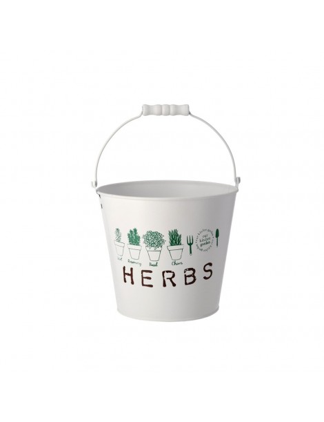 MACETERO CUBO HERBS BLANCO