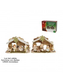 NACIMIENTO INFANTIL BLANCO 1 LED 22X15 CM