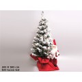 SANTA CON ÁRBOL NEVADO 50 LED 30X90 CM