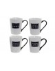 SET 4 MUG CON PLATO COFFEE