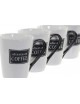 SET 4 MUG CON PLATO COFFEE