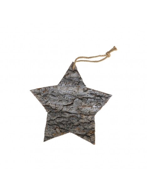 COLGANTE ESTRELLA DEC. NATURAL 25X25X2CM