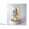 BASE CUPULA SANTA CLAUS REGALO 1 LED 12,5 CM