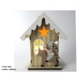 COLGANTE CASA SANTA CLAUS A CABALLO 1 LED