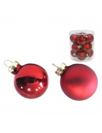 BOLA NAVIDAD CRISTAL X12 GLAM ROJO 6CM 2ST. UD.