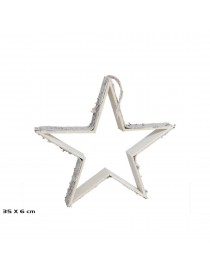 COLGANTE ESTRELLA 2D BLANCO 35X6CM