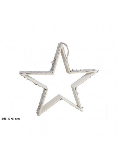 COLGANTE ESTRELLA 2D BLANCO 35X6CM