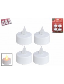 SET 4 VELAS DE TE 1 LED 4X4 CM. UNIDAD