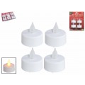 SET 4 VELAS DE TE 1 LED 4X4 CM. UNIDAD