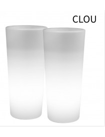 CLOU SET 2 MACETAS PARA EXTERIOR REDONDA CON LUZ