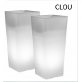 CLOU MACETA PARA EXTERIOR CUADRADA CON LUZ