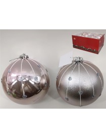 BOLA NAVIDAD ROSA 15 CM.