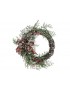 CORONA NAVIDAD CON PICK Y LAZO 30 CM