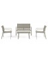 SET ARENT SOFA DOS PLAZAS, 2 BUTACAS Y MESA CON CRISTAL