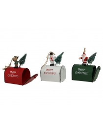 BUZON NAVIDAD FIGURA NAVIDEÑA MEDIDAS:11X8,5X5,3. TRES MODELOS SURTIDOS