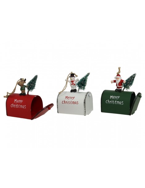 BUZON NAVIDAD FIGURA NAVIDEÑA MEDIDAS:11X8,5X5,3. TRES MODELOS SURTIDOS
