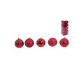 BOLAS NAVIDAD ROJO 7 CM. BOTE 20 UNIDADES SURTIDAS