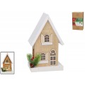 CASITA MADERA NEVADA 3 LUCES LED MEDIDAS:15,5X10X23,5 CM