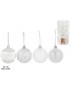 SET 20 BOLAS NAVIDAD 6 CM. COLOR BLANCO EN BOTE
