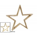 ESTRELLA MADERA NATURAL CON 32 LUCES LED 49 CM.