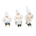 COLGANTE SANTA BLANCO INVERNAL 17 CM. 3 UNIDADES SURTIDAS