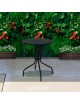 MESA BALCON LARA ACERO NEGRO ø 60 cm