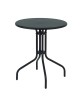 MESA BALCON LARA ACERO NEGRO ø 60 cm