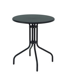 MESA BALCON LARA ACERO NEGRO ø 60 cm