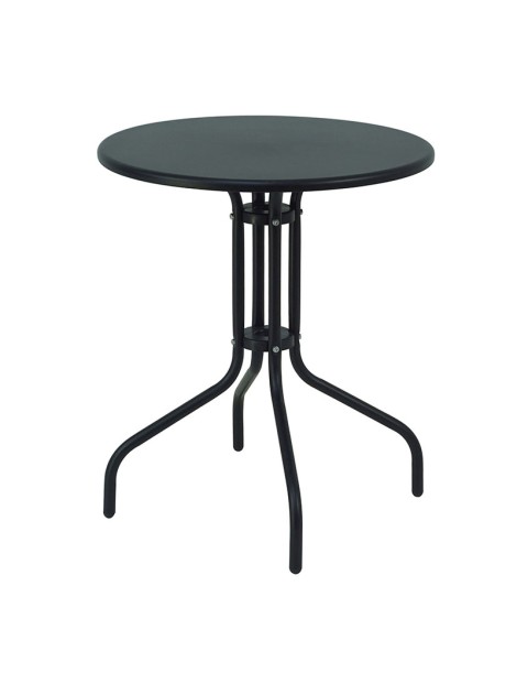 MESA BALCON LARA ACERO NEGRO ø 60 cm