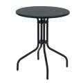 MESA BALCON LARA ACERO NEGRO ø 60 cm