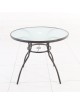 MESA JARDIN BASIC REDONDA 80X72 CM. CON AGUJERO PARA SOMBRILLA