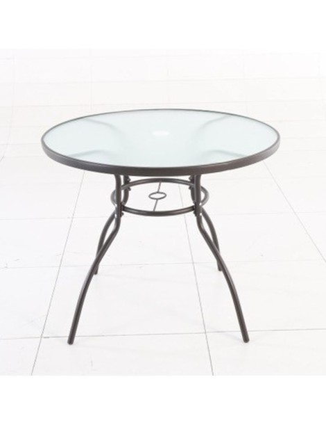 MESA JARDIN BASIC REDONDA 80X72 CM. CON AGUJERO PARA SOMBRILLA