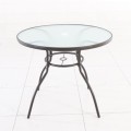 MESA JARDIN BASIC REDONDA 80X72 CM. CON AGUJERO PARA SOMBRILLA