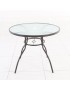 MESA JARDIN BASIC REDONDA 80X72 CM. CON AGUJERO PARA SOMBRILLA