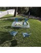 MESA JARDIN BASIC RECTANGULAR 142X90X71 CM. CON ORIFICIO PARA SOMBRILLA