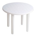 MESA RESINA PLASMIR LIV REDONDA 90 CM. BLANCA